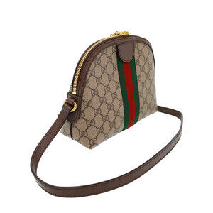 Gucci Beige Shoulder Ophidia Bag GG Canvas Brown Ebony Supreme